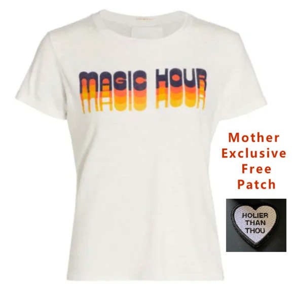 MOTHER Tops - Mother The Lil Sinful Graphic T-Shirt, XL White